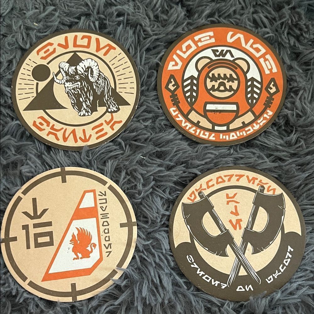 4 Disney world Star Wars Galaxy's Edge  Batuu Olga's Cantina Drink Coasters